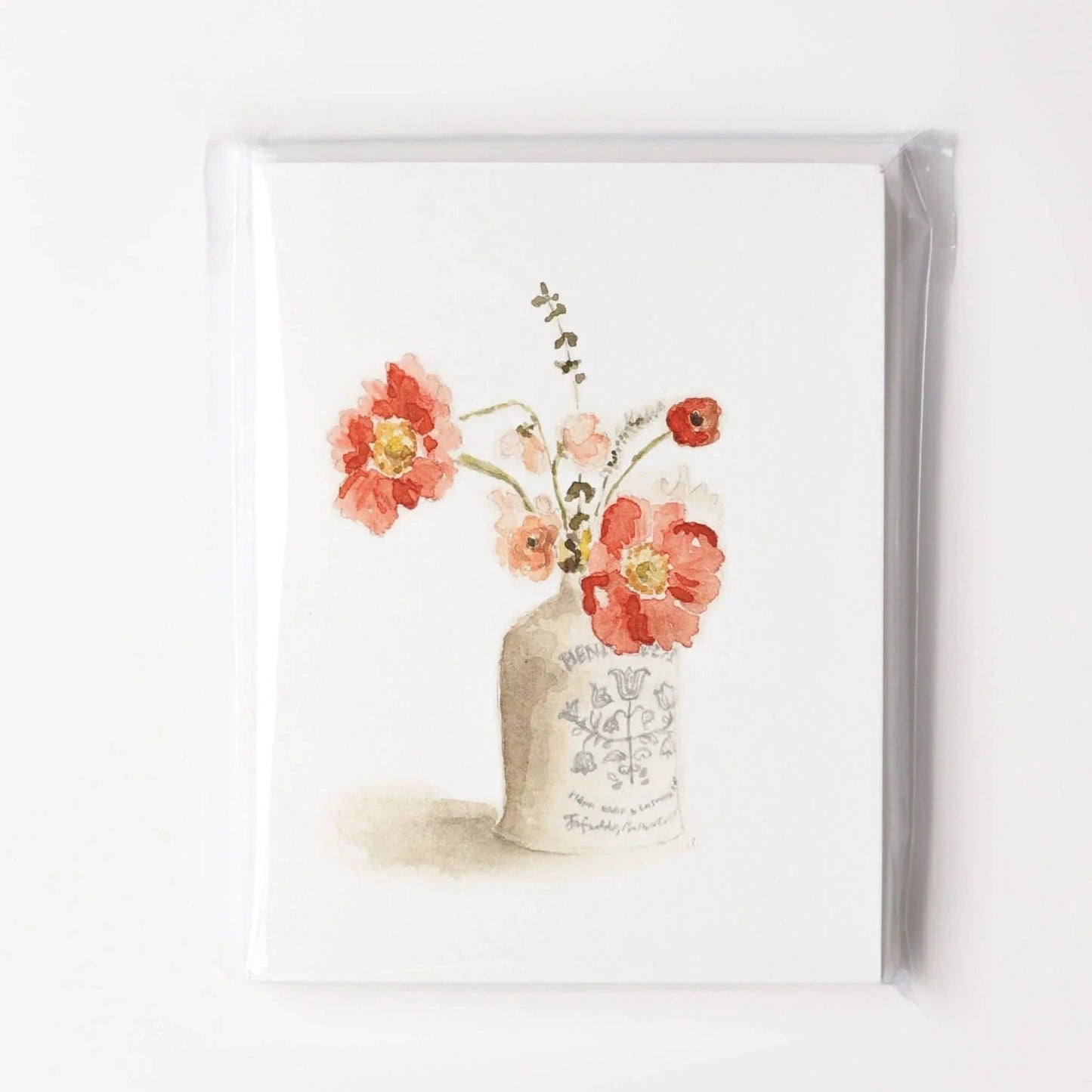 Vintage bouquet notecard