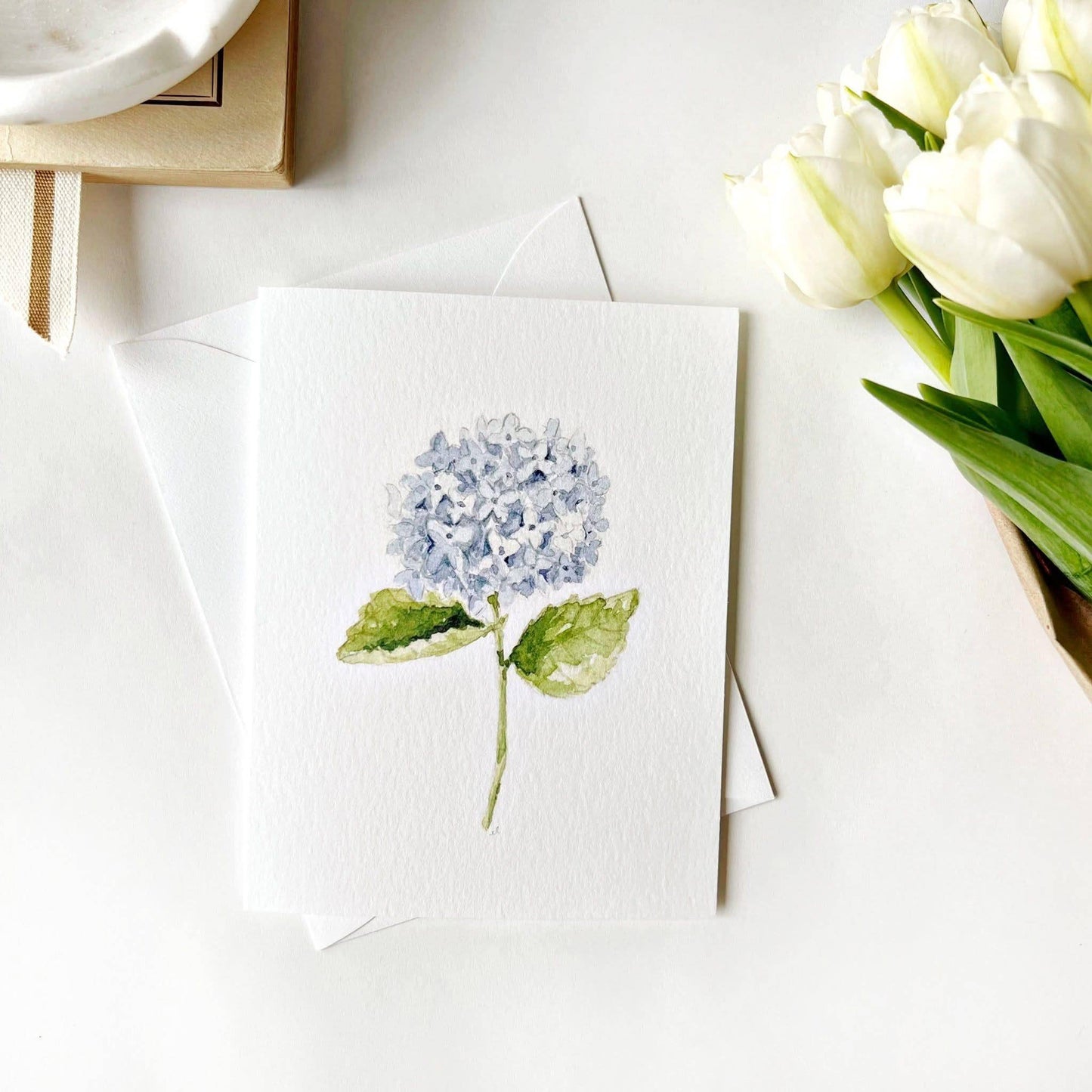 Hydrangea stem notecard