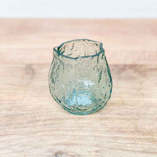 Sevilla Glass Votive   Blue Glass   3.5x3.75