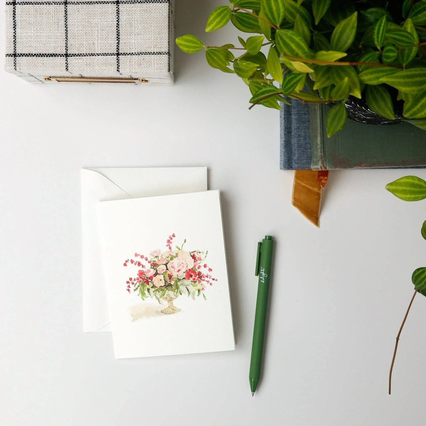 Pinks bouquet notecards