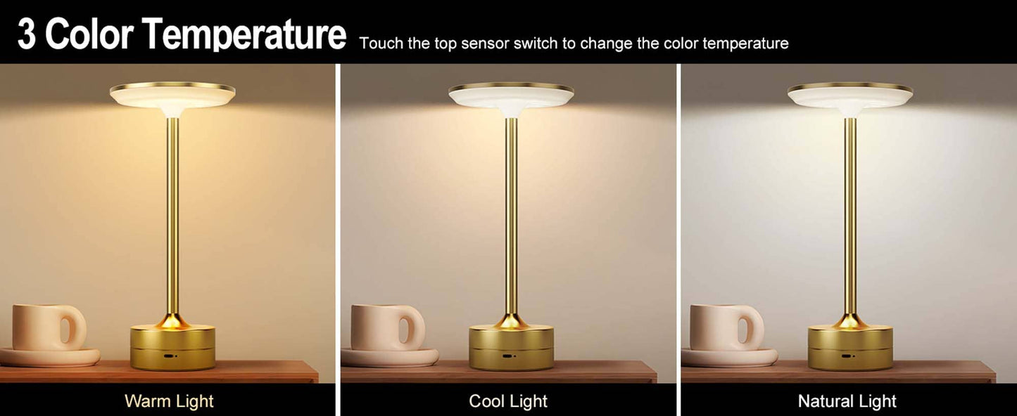 LED Table Lamp | Touch Control | Dimmable | Rechargeable