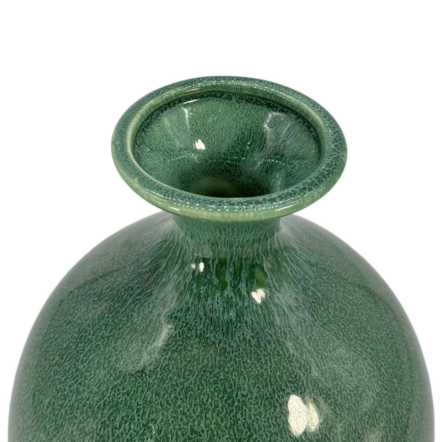 Green Glazed Decorative Ceramic Vase 11"