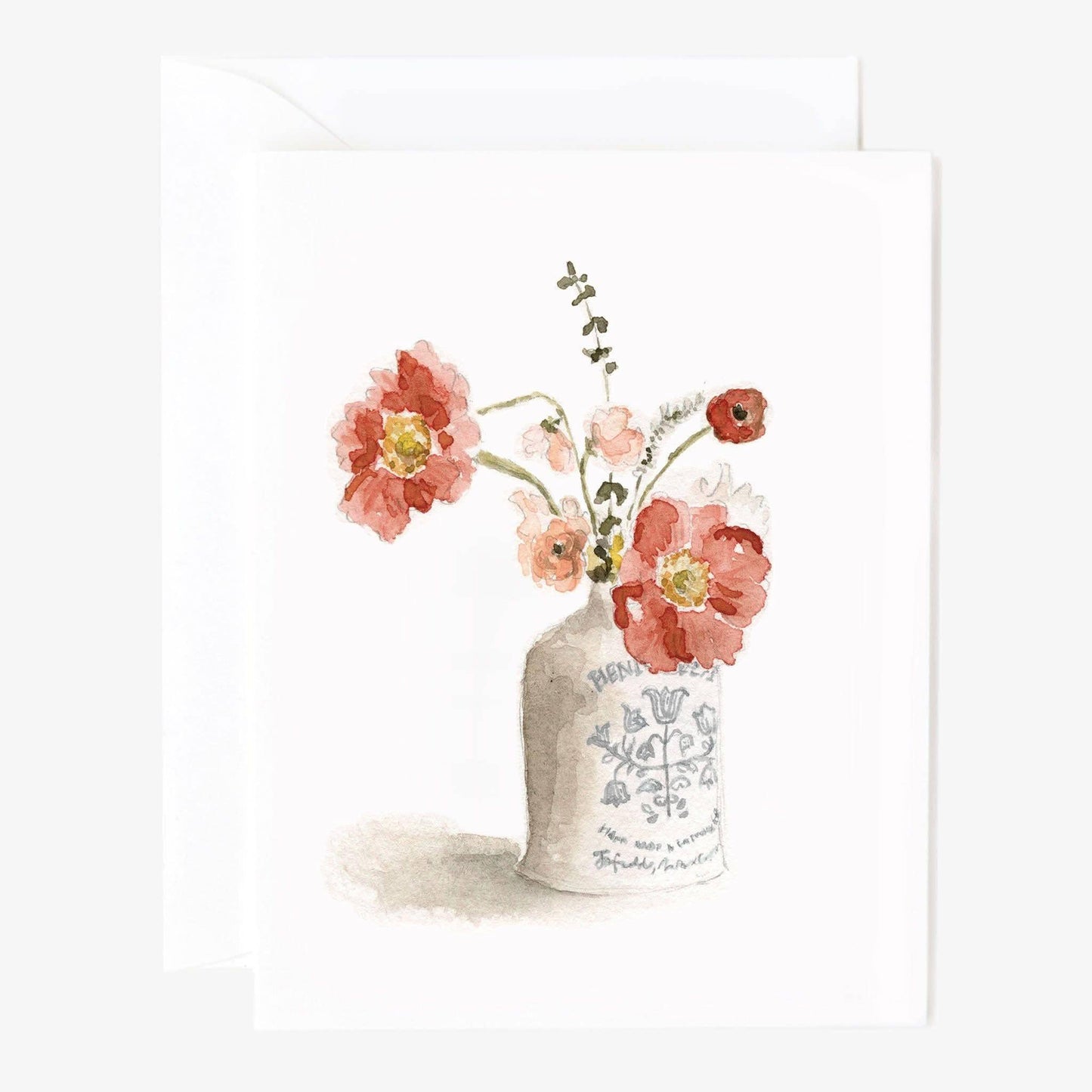 Vintage bouquet notecard
