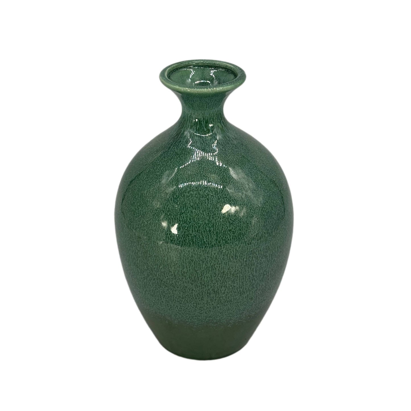 Green Glazed Decorative Ceramic Vase 11"