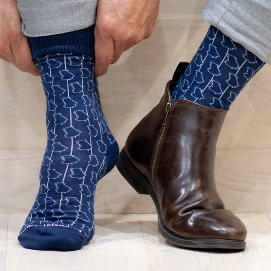 Men's Georgia Socks   Navy   One Size