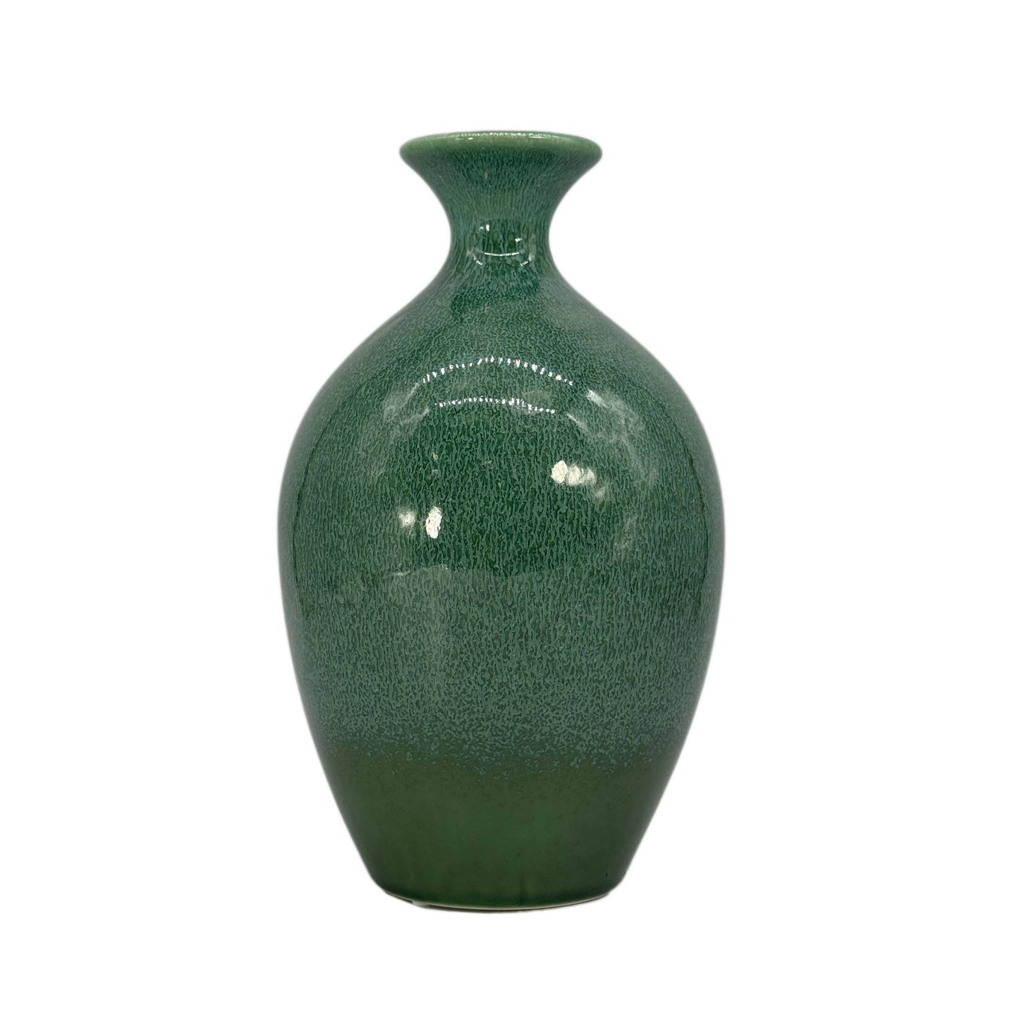Green Glazed Decorative Ceramic Vase 11"
