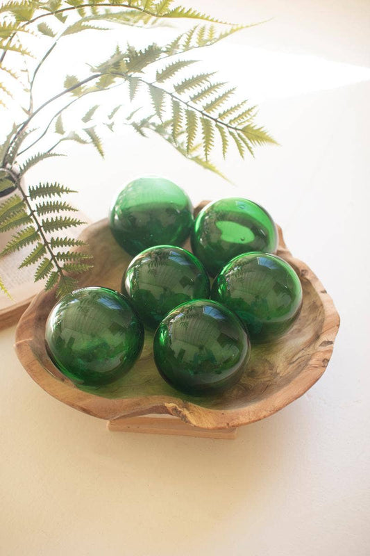 RECYCLED GLASS BALL-GREEN