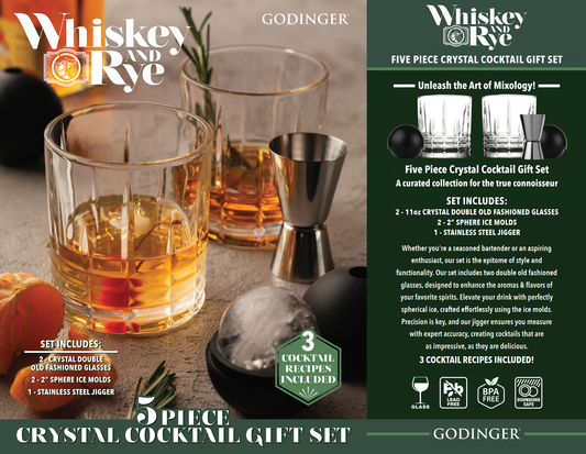 Whiskey & Rye 5 Piece Cocktail Set