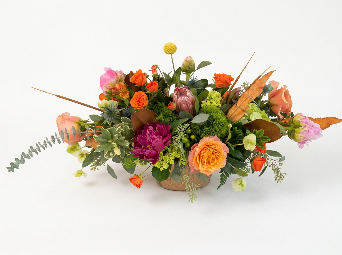 Mixed cut flower arrangement