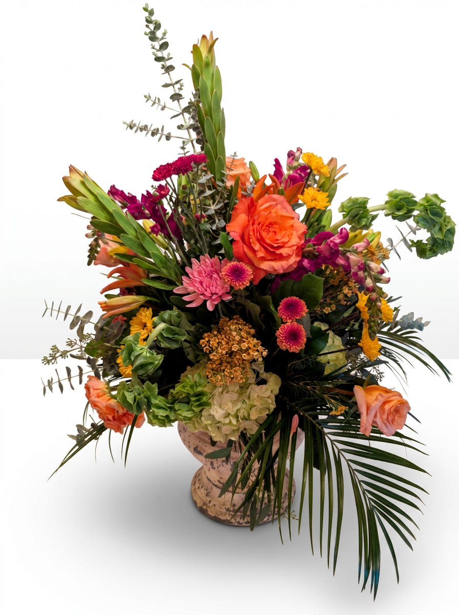 Mixed cut flower arrangement